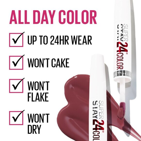 Maybelline New York Super Stay 24 Hour 2 Step Lip Color #305 Crisp Magenta - Picture 4 of 4